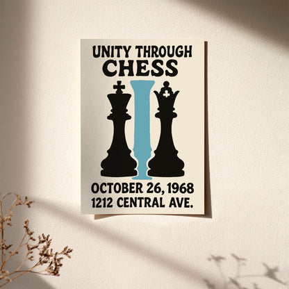Unity Through Chess 1968 Tournament Poster
