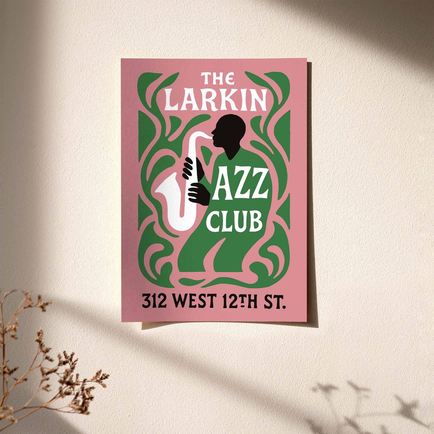 Retro Jazz Night Art Print