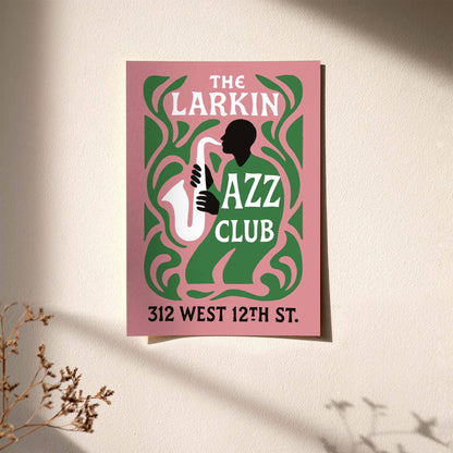 Retro Jazz Night Art Print