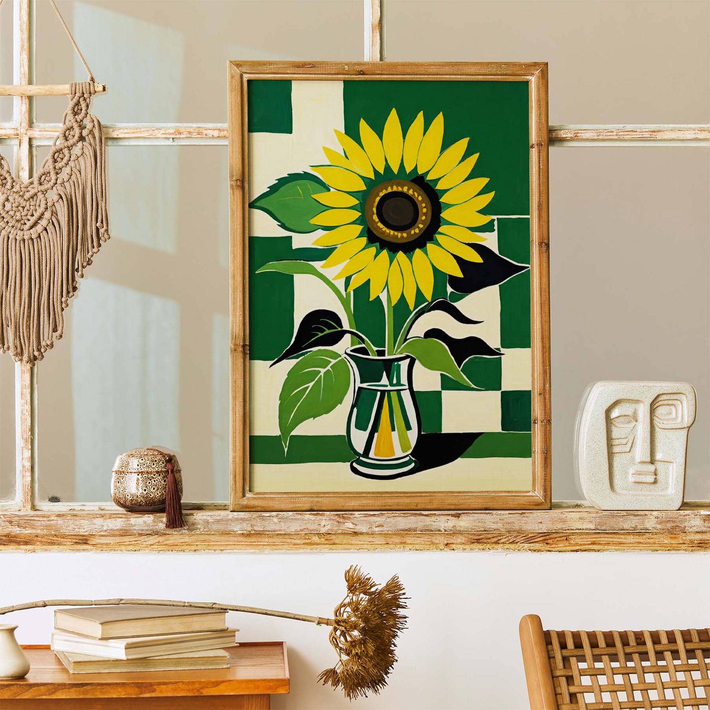 Bold Sunflower Still Life Poster