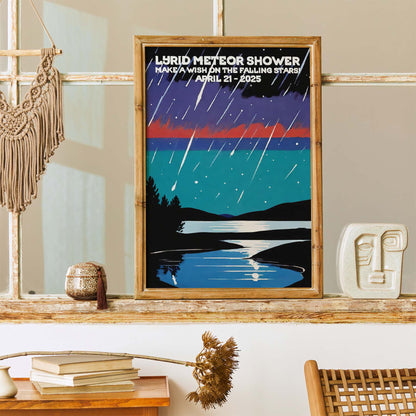 Lyra Constellation Meteor Shower Poster