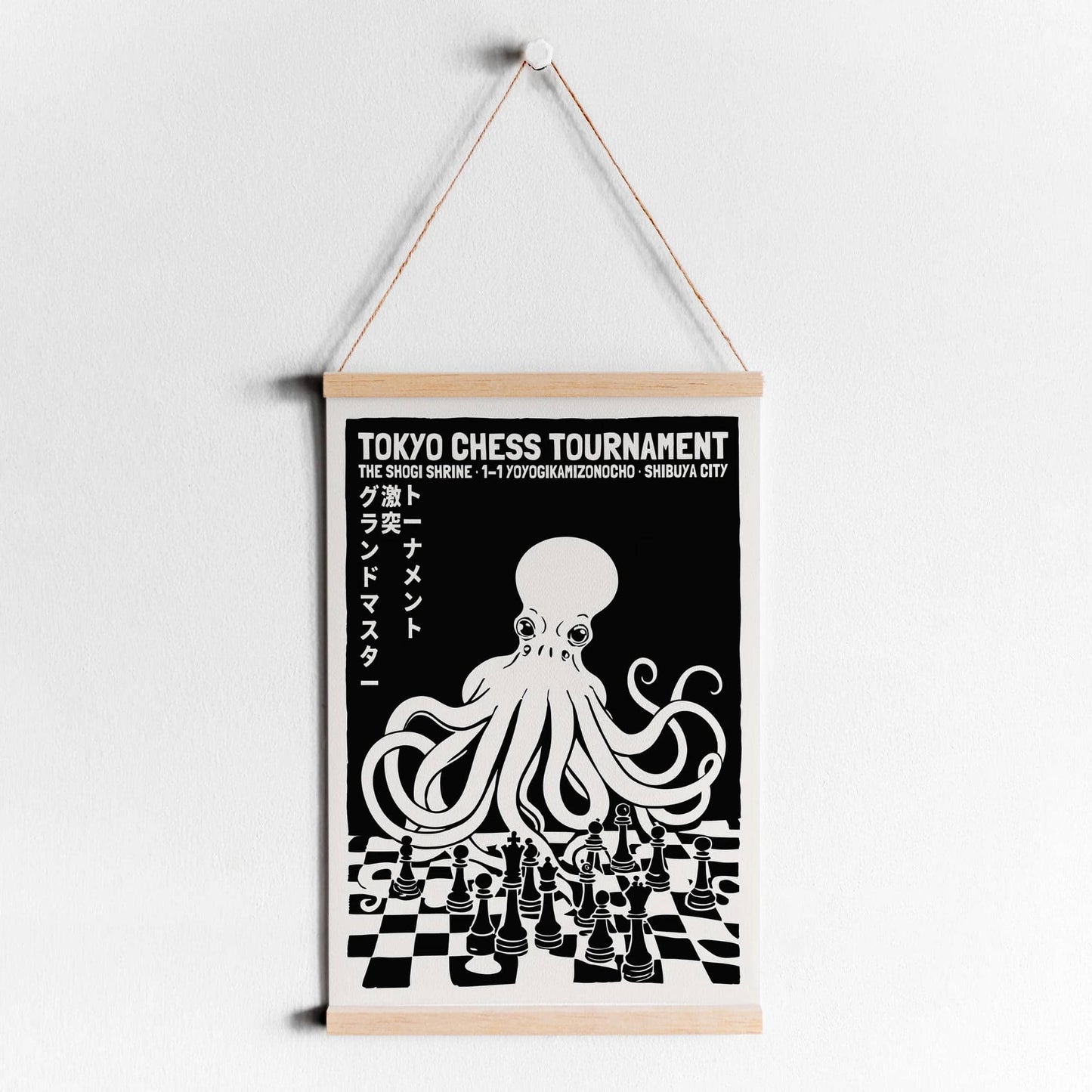 Tokyo Chess Tournament Octopus Print
