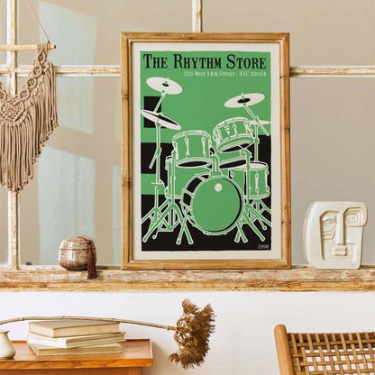 Rhythm Store Drum Poster Print