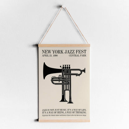Central Park Jazz Festival Retro Poster