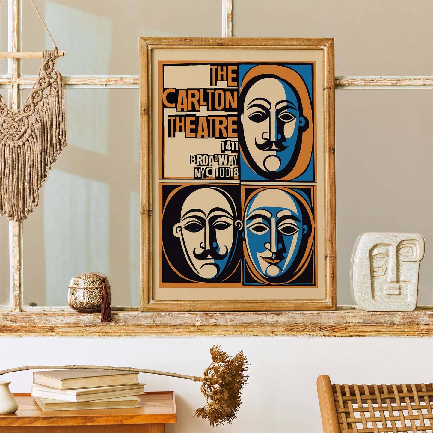 Carlton Theater Masks Poster Print