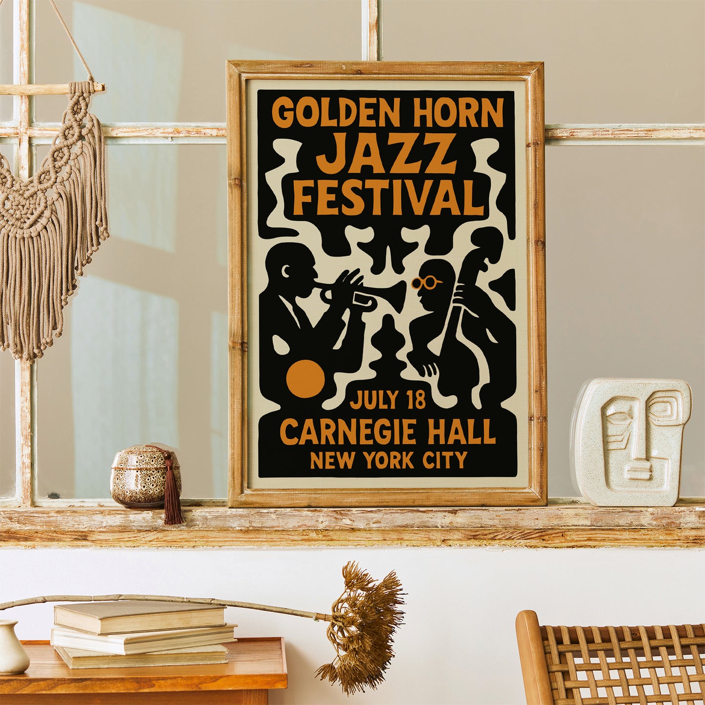 Golden Horn Jazz Festival Poster - Vintage Music Print