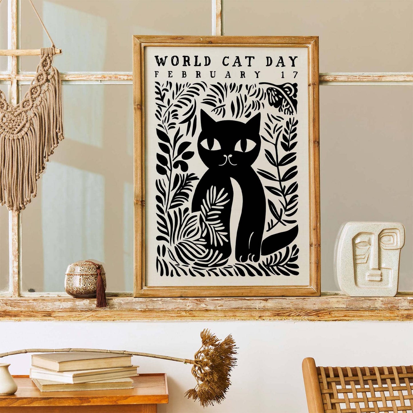 World Cat Day Art Poster