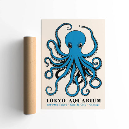 Tokyo Aquarium Octopus Poster