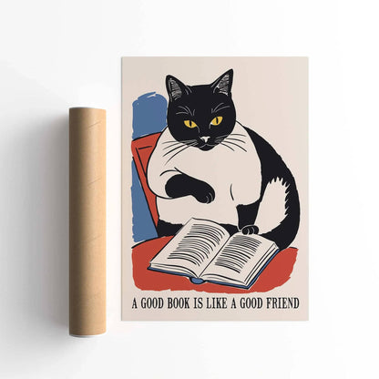 Good Book Friend Poster Print