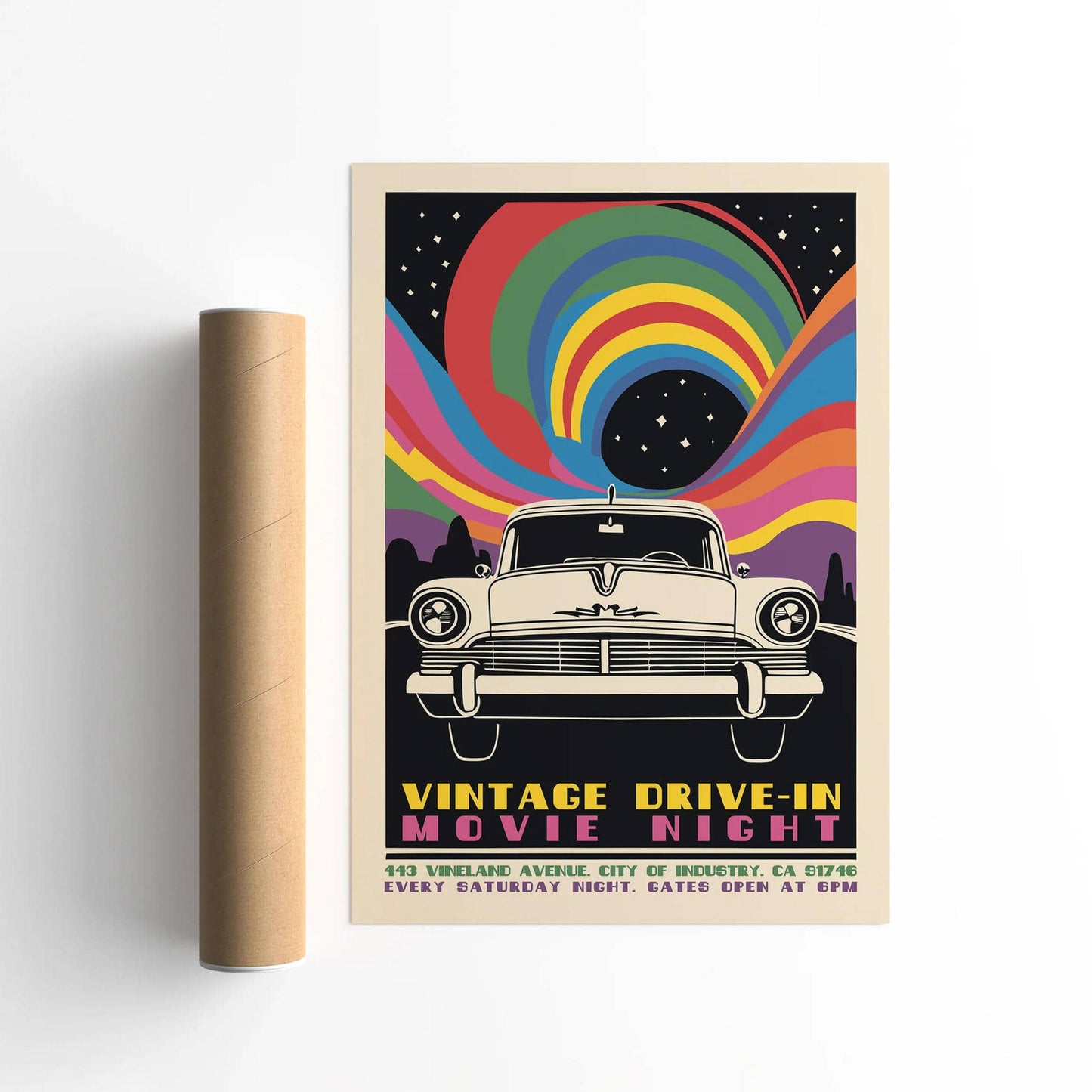 Retro Drive-In Movie Poster