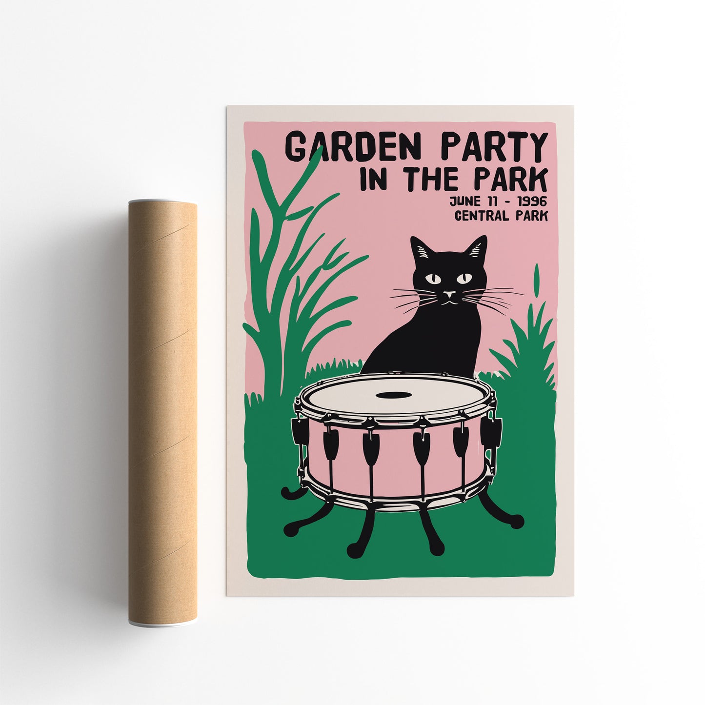 Garden Party Cat Drum 1996 Poster