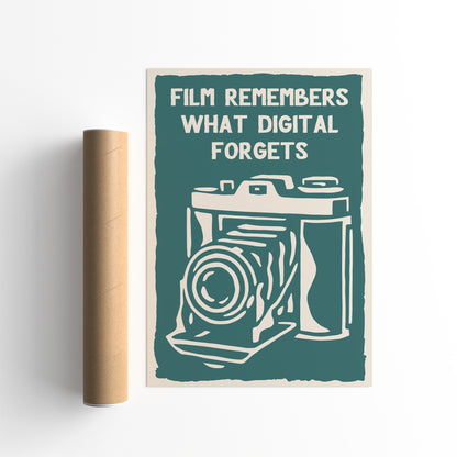 Film Remembers Vintage Camera Poster