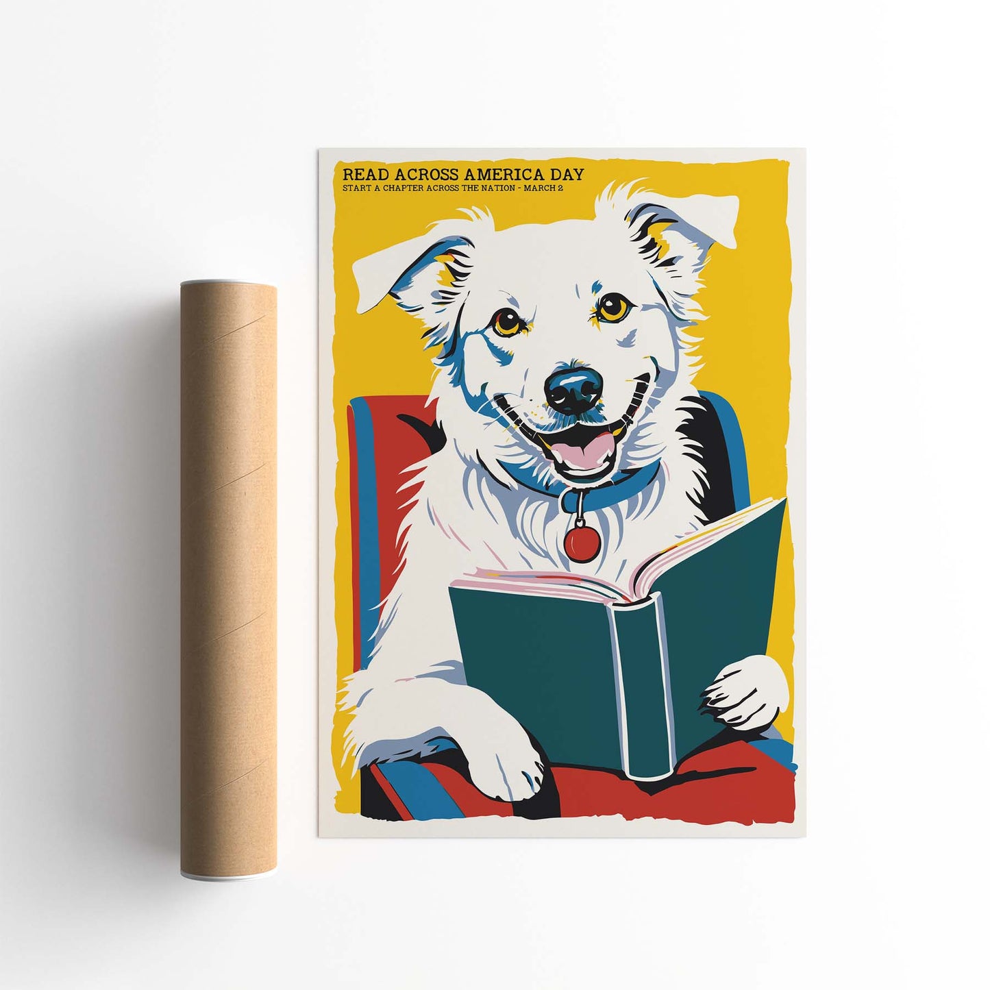 Reading Is Pawsome Poster Print
