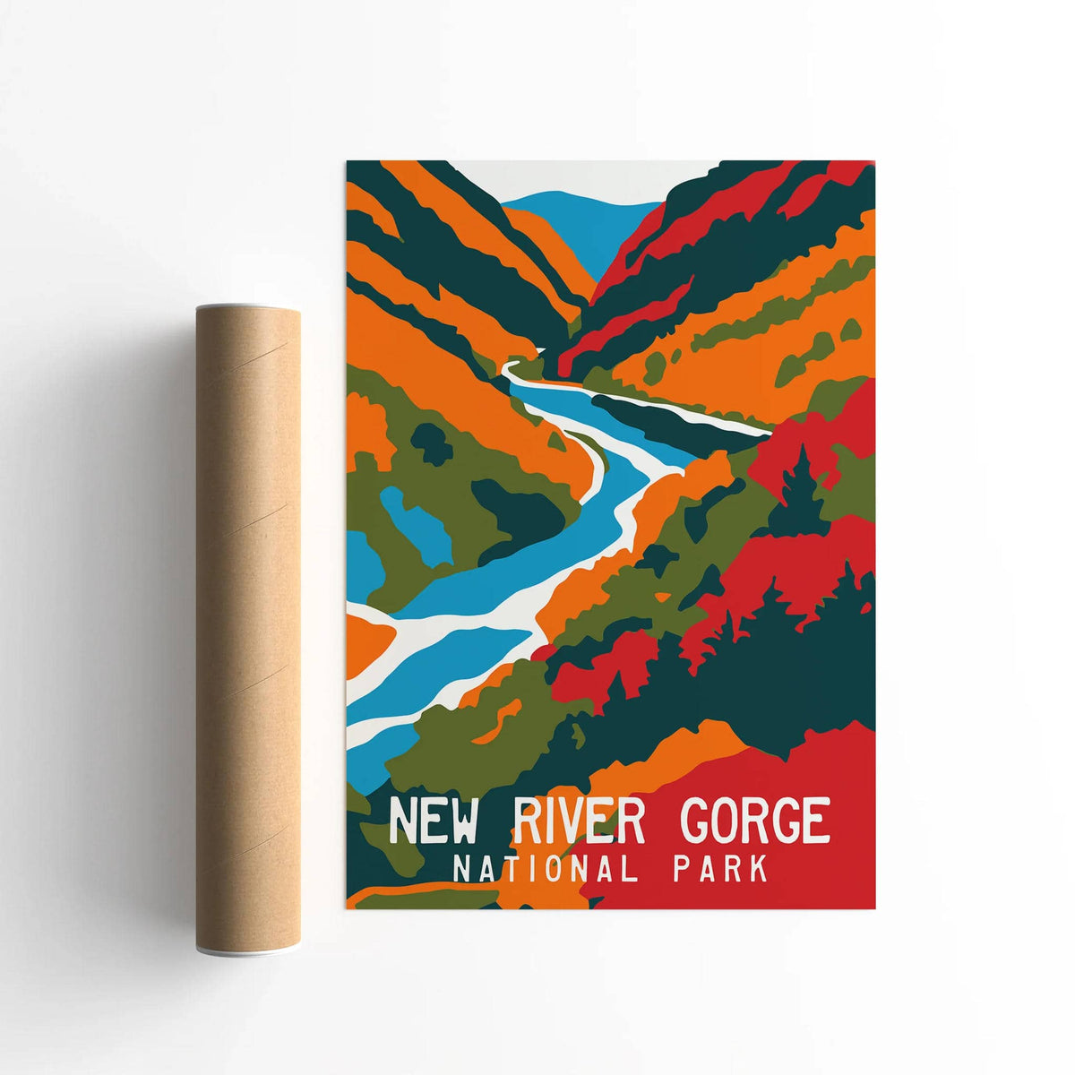 Georgia Rivers Posters New River Gorge Travel Poster – HypeSheriff