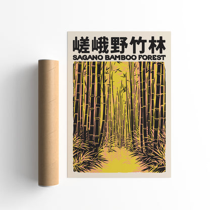 Sagano Bamboo Forest Japan Travel Poster