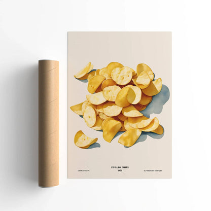 Vintage 1971 Potato Chips Art Print
