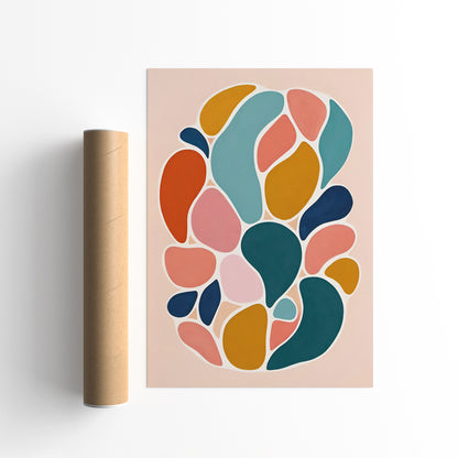 Abstract Colorful Shapes Wall Art