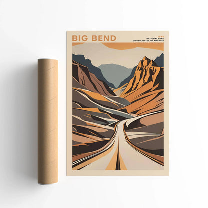 Big Bend National Park Retro Poster