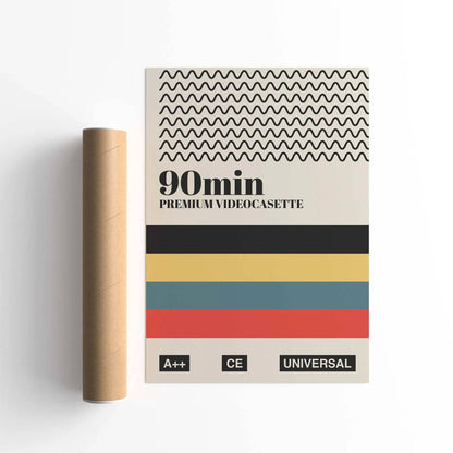 Retro Videocassette Poster Print