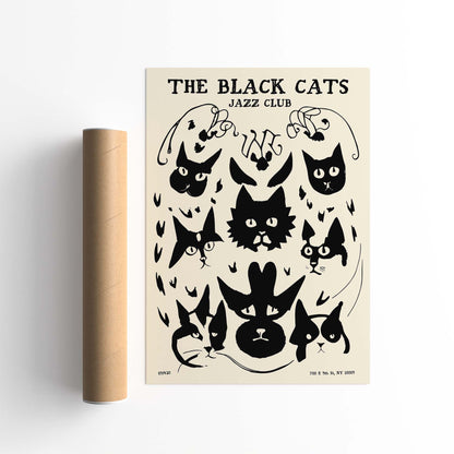 The Black Cats Jazz Club Poster