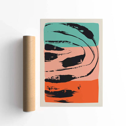 Abstract Brushstroke Poster Print