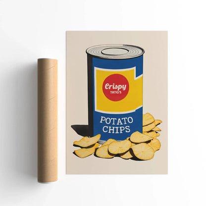 Crispy Taters Chips Can Art Print
