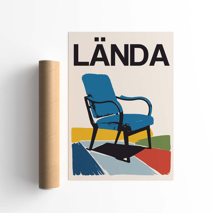 Lända Chair Reading Poster Print