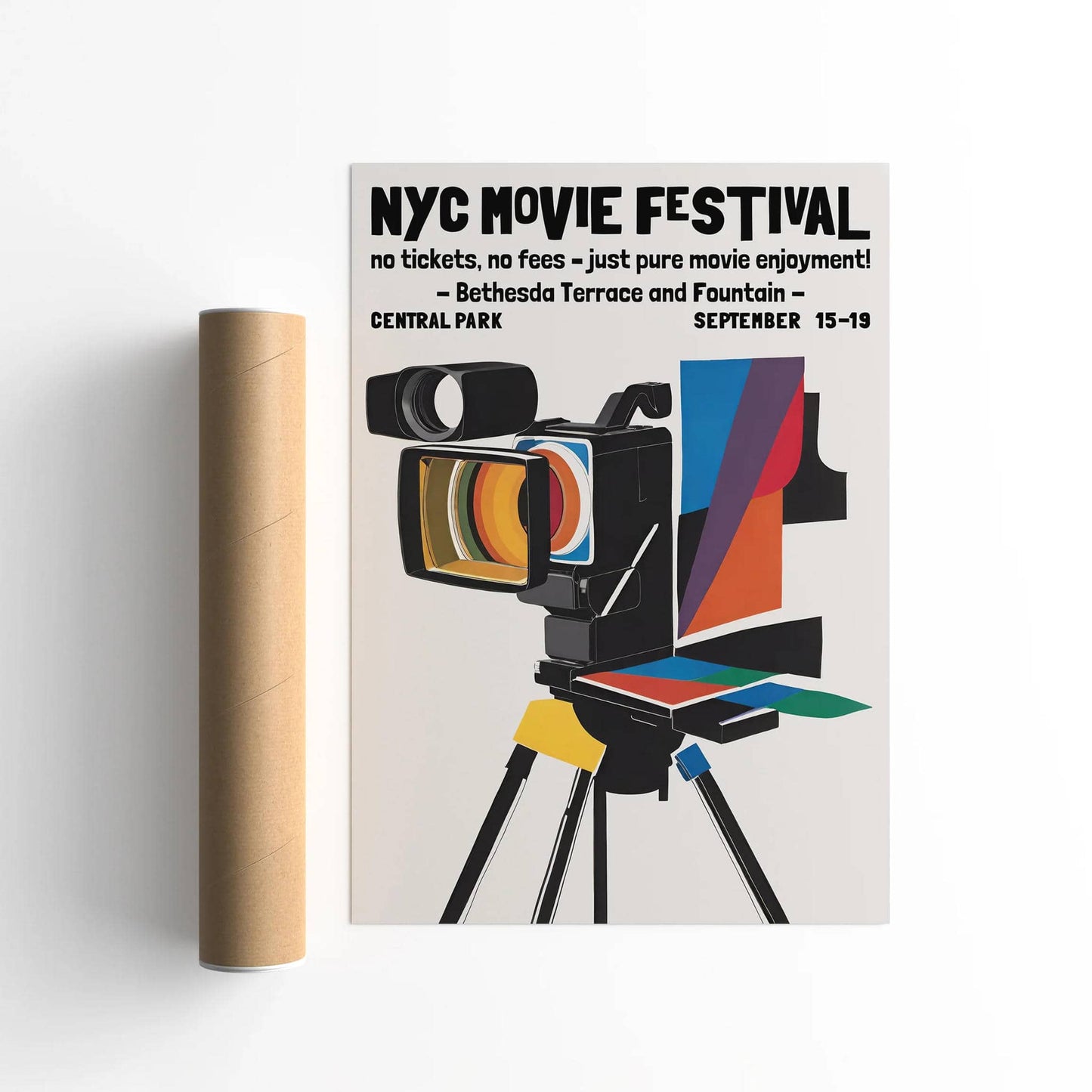 NYC Movie Fest Camera Abstract Art