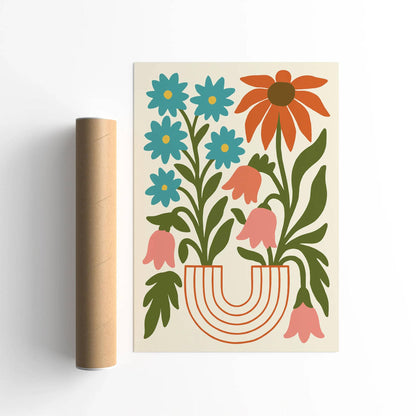 Boho Floral Wall Art - Trendy Print 2025