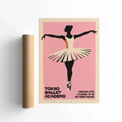 Tokyo Ballet Retro Poster Print
