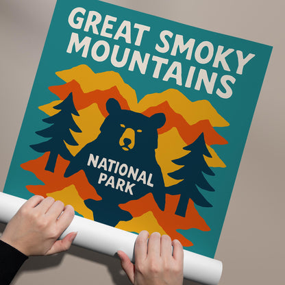 Smoky Mountains Bear Poster