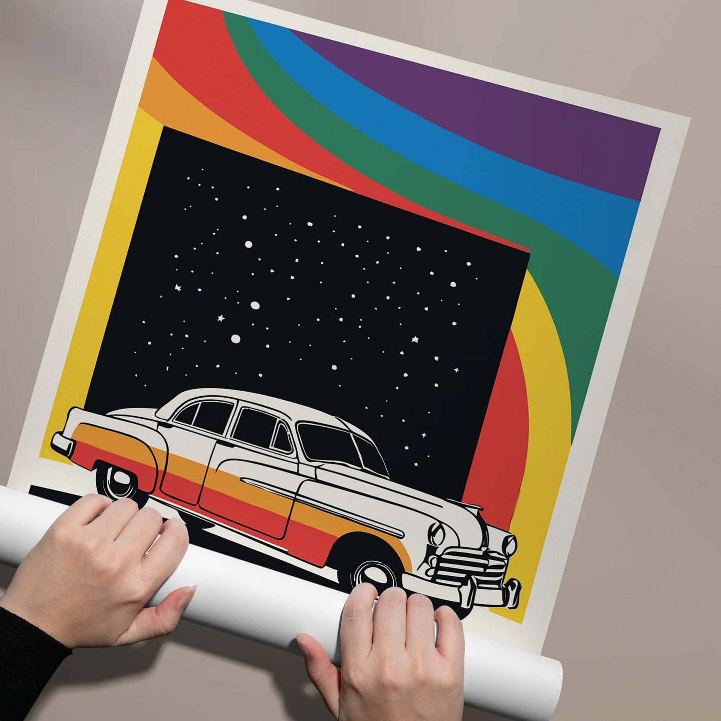 Vintage Drive-In Movie Night Poster