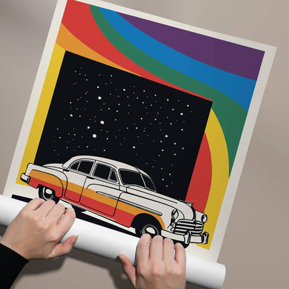 Vintage Drive-In Movie Night Poster