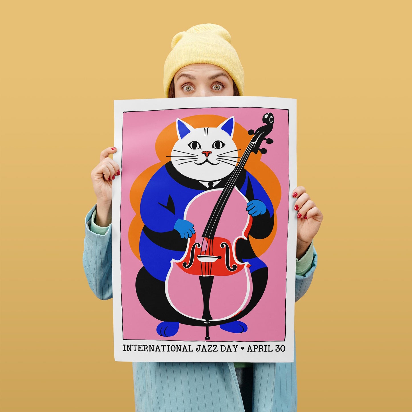 International Jazz Day Cat Poster