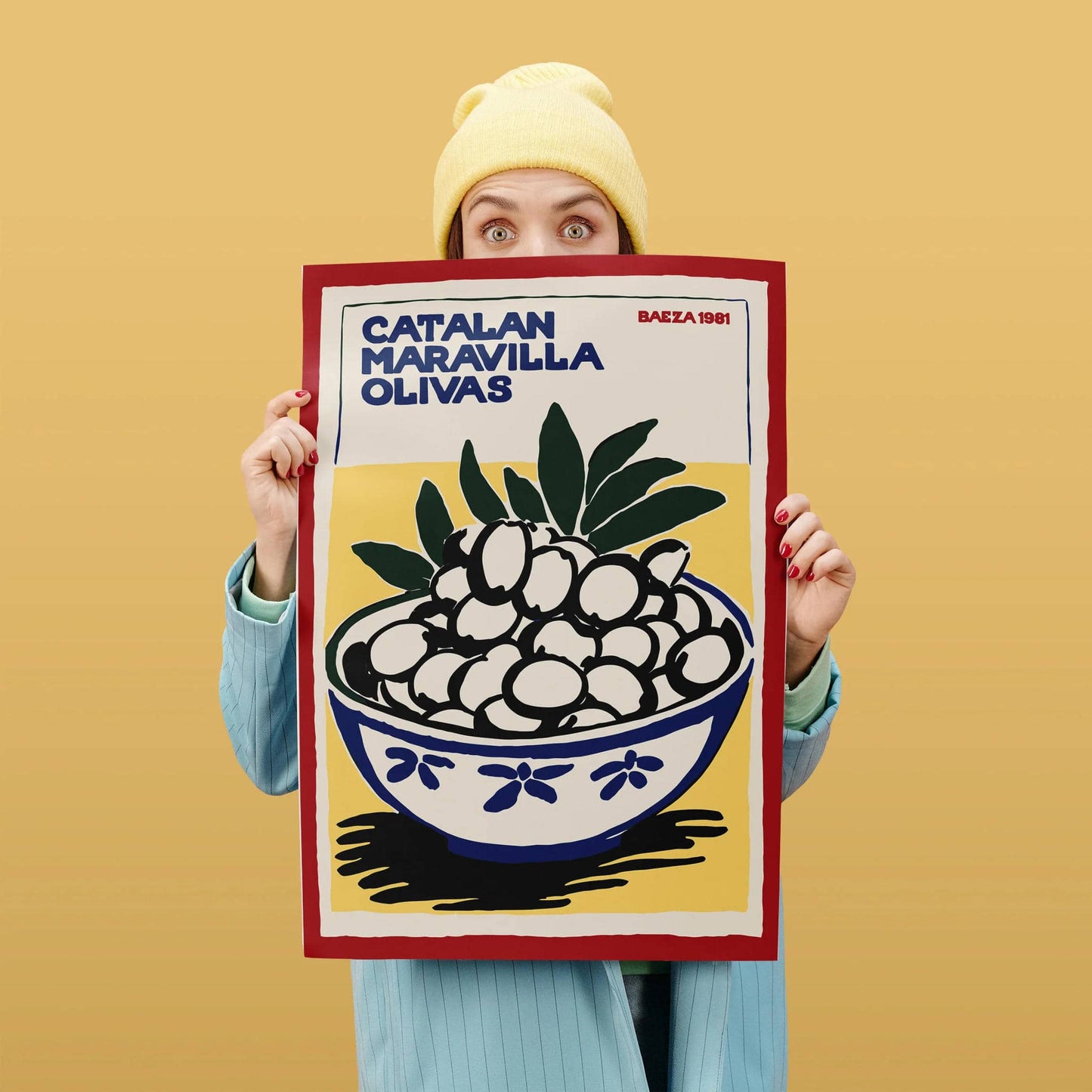 Catalan Olivas Retro Food Poster