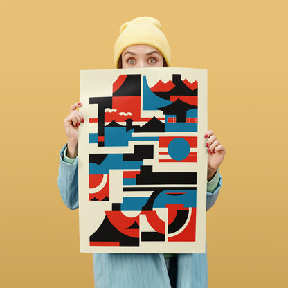 Geometric Japan Minimalist Poster