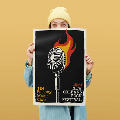 1993 New Orleans Rock Festival Poster Print