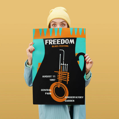 Freedom Blues Festival 1997 Retro Poster