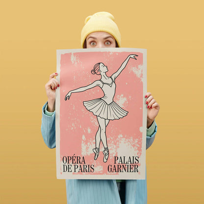 Opera De Paris Retro Ballet Art Print
