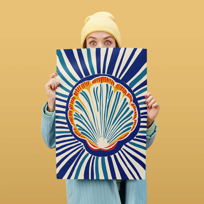 Vibrant Seashell Ocean Poster Print