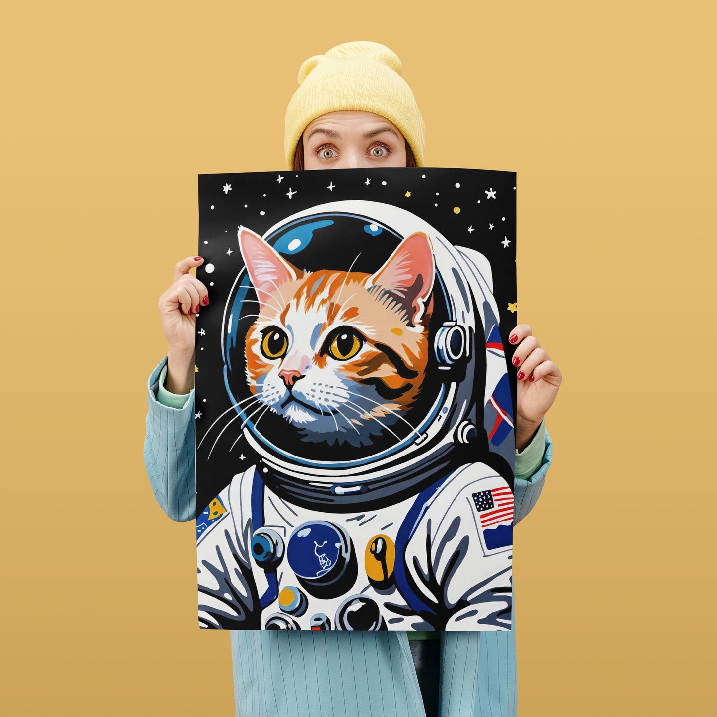 Cat Astronaut Cute Space Cat Poster