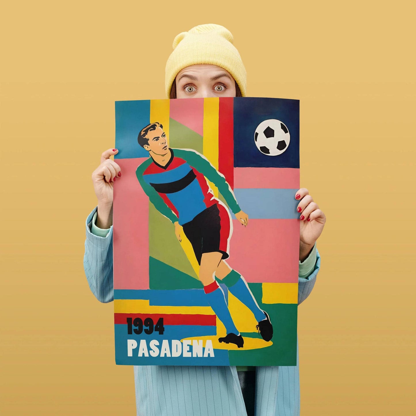 Pasadena 1994 Soccer Vintage Poster