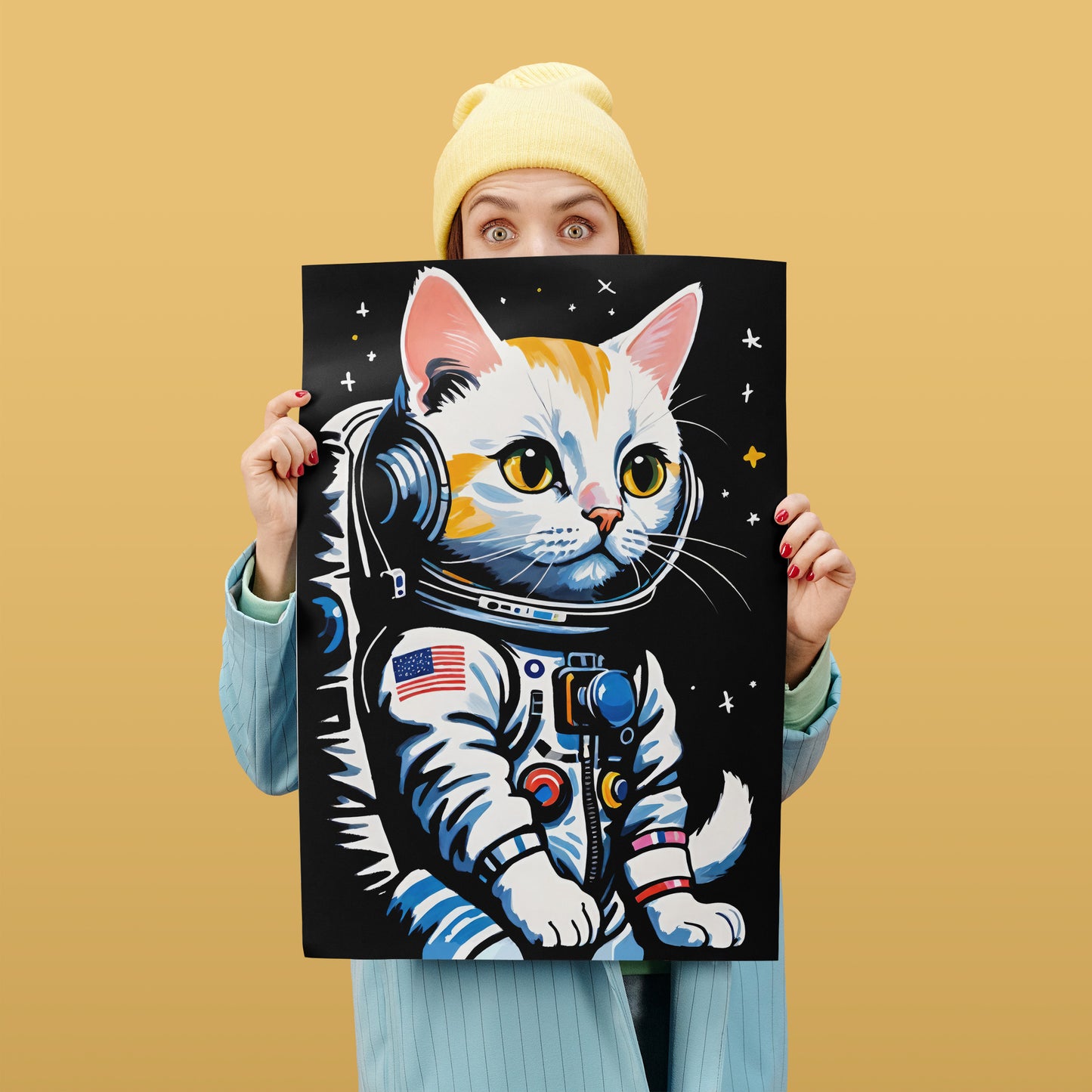 Astronaut Cat - Space Wall Art