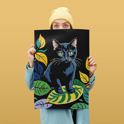 Cute Illustrated Cat Art Print