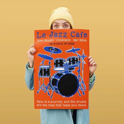 Live Jazz Night – Retro Cafe Print