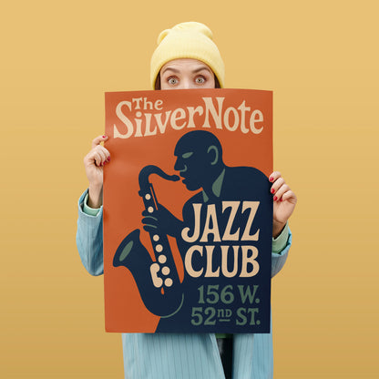 The Silver Note Jazz Club Poster - Retro Music Art