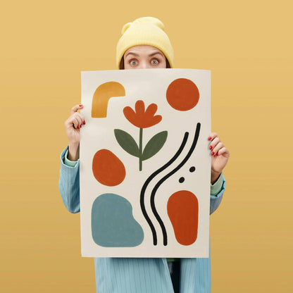 Retro Abstract Print - Minimalist Home Decor