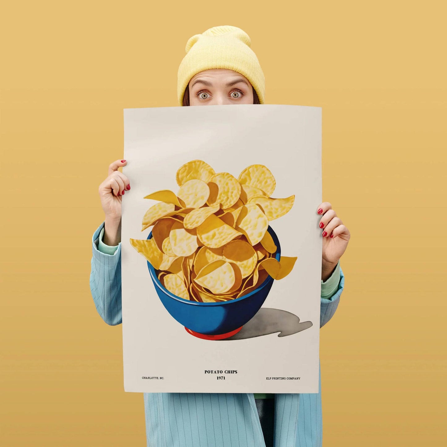 Retro Potato Chips Art Print