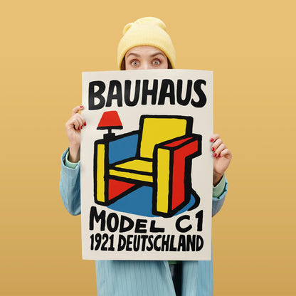 Bauhaus Chair Poster - Mid Century Modern Wall Art