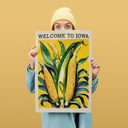 Welcome To Iowa Corn Poster